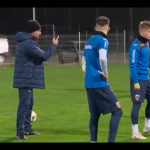 Adrian Mutu și Ianis Hagi, la antrenamentul României U21